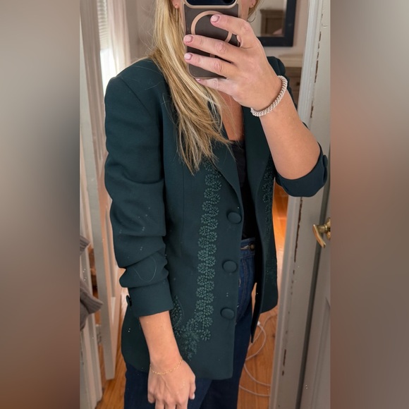 CHRISTIAN DIOR Vintage Wool Blazer Jacket, sz 4 - Picture 4 of 14